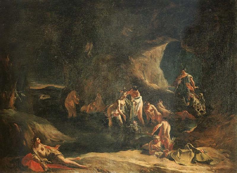 Giovanni Battista Tiepolo Diana and Actaeon Norge oil painting art